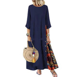 Long linens Dress Summer Women Evening Party Maxi Autumn Winter Vintage Plus Size Dress Female Women Red Black Blue vestido