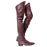 azmodo  Fashion Block Heel Thigh High Boots
