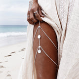 AZMODO Jewelled Metal Tassels Waist Chain S11