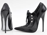 Pointed sexy high heels 13CM super high heel shoes black rivets