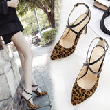 Top Quality Leopard Grain Women Shoes Sexy High Heels 2018 Peep Toe Party Women Pumps Weeding shoes