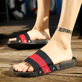 Red & Green New Brand Summer Couple Bathroom Slippers Men and Women Indoor Home Slippers Non-slip Floor Slipper Slides