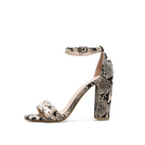 2019 Sandals Fashion Serpentine Women Sandals High Heels Open toe Ankle Strap Buckle Strap Shoes Size 35-40