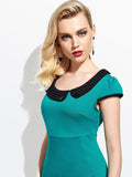 Turndown Collar Women's Sheath Dress
