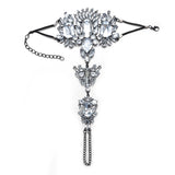 Alloy gem exaggerated bracelet Punk hand anklet jewelry