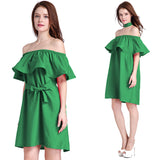 Stitching Sleeveless Women's Lotus Fringe Skirt