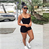 Women's Strap Beach Shorts Jumpsuit Rompers Bodysuit