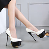 Waterproof platform ultra-high-heeled women's shoes assorted color shoes