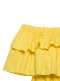 Off Shoulder Ruffle Chiffon Day Dress