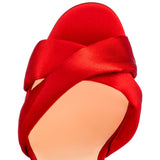 Bandage Bow High Heel Sandals Fashion Red Wedding Shoes