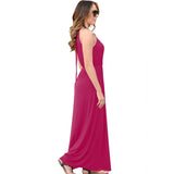 Summer Dress Solid Color Halter Lace Sleeveless Sleeveless Dress