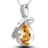 Women's Fashion Silver Chain Crystal Rhinestone Pendant Necklace Jewelry Gift