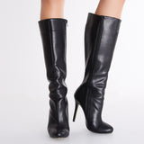 Sexy Black Stiletto Closed-toes Women Boots