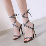Summer Sexy Club Heels Sandals Women Classic Brand Designer Woman Peep Toe Stilettos High Heel Sandals Plus Shoes
