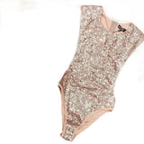 Sequin Triangle Jumpsuit Gold Sequins Sleeveless Swimsuit One Piece Swimsuit