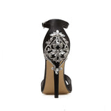 Rhinestone Stiletto Heel Sandals