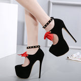 New Women Pumps Sexy High Heels Buckle Strap Women's Shoes Round Toe High Heels Wedding Shoes