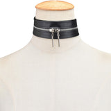 azmodo Punk Style Zipper Shape PU Choker Necklace