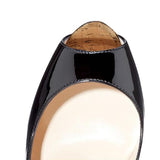 amodo Black Peep Toe Platform Stiletto Heels