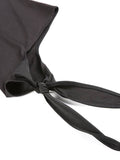 azmodo Black Round Neck A-Line Elegant Day Dress