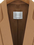 Slim Fit Contrast Color Mid-Length Women's Blazer