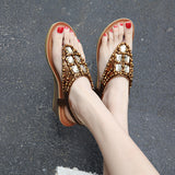 Plus Size Women Summer Sandals Vintage Style Gladiator Platform Wedges Shoes Woman Beach Flip Flops Bohemia Sandal 88B-1