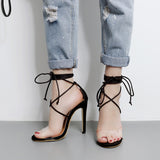 New European And American Fashion Hollow Sexy Shoes Transparent Sandals