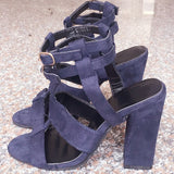 Buckle Strappy Open Toe High Heel Sandals