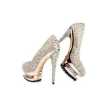 azmodo Hot Luxurious Rhinestone Platform Stiletto Heels