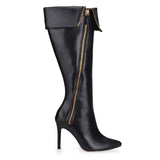 Fashion Style Stiletto Heels Closed-toe Knee High Boots