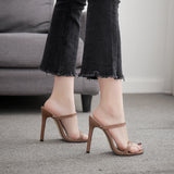 exy High Heels Boots Stiletto Sandalias Mujer Pump Black Shoes Woman Open Toe Strappy Gladiator Sandals Shoes black