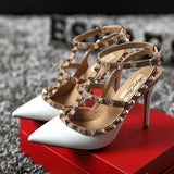 Party Queen Rivets Stiletto Heels sandals 0132