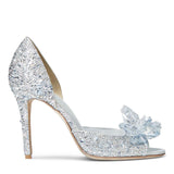 crystal shoes cinderell shoes diamond high Heels Shoes Wedding Female Rhinestone Shoes Toe Peep Stiletto Pumps