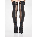 Sexy Over The Knee High Women Fashion Thigh High Boots Gladiator Shoes Woman Boots Lace Up Peep Toe Shoes