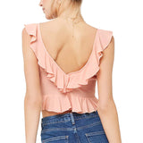 Summer solid color vest Slim wild exposed