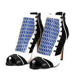 AZMODO Contrast Color Cut-Outs Dress Sandals