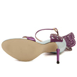 women's high heels Peep Toe Stiletto sandals Butterfly Bowtie ladies celebrity shoes Pumps Purple Gold Beige