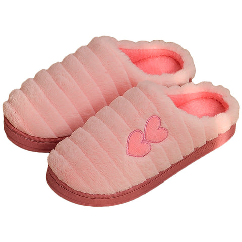 Winter Warm Home Slippers Fashion Plush Cotton Warm Slippers Indoor House Soft Slippers