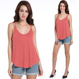 V-neck sexy solid color loose suspenders