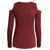 Women's tops Off-shoulder long-sleeved bottoming shirt t-shirt women