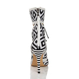 AZMODO Fashionable Elegant Black & White Cut-Outs Dress Sandals