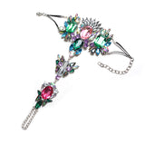 Alloy gem exaggerated bracelet Punk hand anklet jewelry