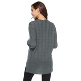 Spring and Autumn Ladies V-Neck Long Sleeve Turtleneck Knit Sweater