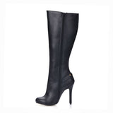 Elegant Black Knee High Women's Boots