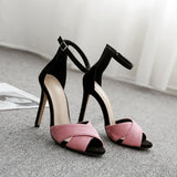 Fashion Ankle Strap Pumps Super High Heels Women Sandals Summer Shoes Women Open Toe Sexy Party Pumps Dress Sandals Ladies Shoes