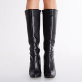 Sexy Black Stiletto Closed-toes Women Boots