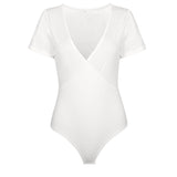 Bodysuit Bodysuit V-neck jumpsuit with short sleeves