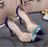 Graceful Rivets Pointed-toe Heels jum633