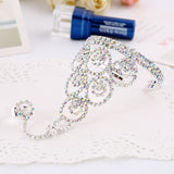 Rhinestone white Wedding Ring Gloves Bridal Accessories Wrist Glove Rainbow Bead