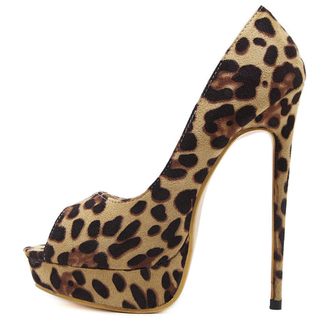LVINAPOBO Sexy Leopard Print Women Pumps Classic Pointed Toe High heels Shoes Spring Lady Pump Brand Wedding
